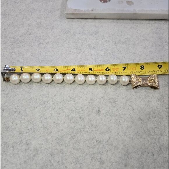 🐢 Kate Spade Gold Bow + Pearl Bracelet 🥰🥰😍 - Picture 7 of 13